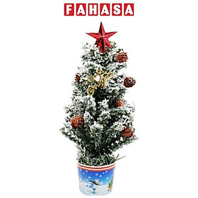 Cây Thông Mini Hai Chiều Phủ Tuyết - Trang Trí Noel 38 cm - Chaang Chiia LP-M3-HS