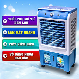 Mua QUẠT ĐÁ/ QUẠT HƠI NƯỚC/ QUẠT ĐIỀU HOÀ HS-558A/35A/45A MẪU 40-45 LÍT CÓ BÁNH XE - TẶNG KÈM 2 HỘP ĐÁ KHÔ - HÀNG NHẬP KHẨU