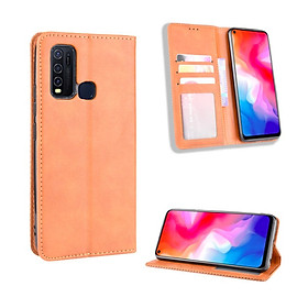Bao da Vivo Y50 Flip Wallet Leather dạng ví đa năng siêu bền siêu êm