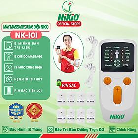 Hình ảnh Máy Massage Xung Điện Trị Liệu Nikio NK-101 - Matxa Toàn Thân Với 8 Miếng Dán, 8 Chế Độ, 19 Cường Độ Matxa Tùy Chỉnh - Hỗ Trợ Giảm Đau Nhức, Căng Mỏi Cơ Bắp - Pin Sạc Tiện Lợi