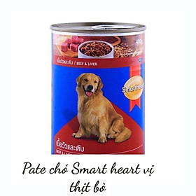 Pate lon smart heart cho chó vị thịt bò