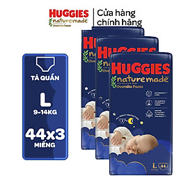 Combo 3 Tã quần Huggies Naturemade ban đêm M58/L44/XL38/XXL26