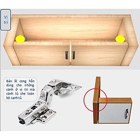 Bản lề giảm chấn Inox 304 - lõi đồng - tháo lắp nhanh