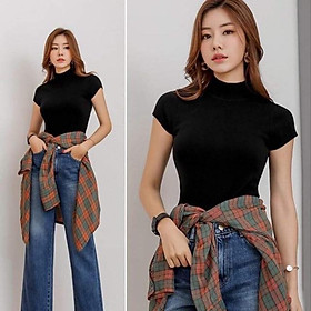 F896 Áo thun cổ 3p tay ngắn