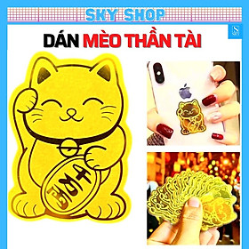 Mua Miếng Dán Mèo Thần Tài gắn ốp lưng điện thoại Mạ Vàng Mang Tới Tài Lộc