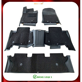 Thảm lót sàn 2 lớp xe ô tô TOYOTA PRADO 2010+ Nhãn hiệu Macsim 3W chất liệu nhựa TPE đúc khuôn cao cấp - màu đen