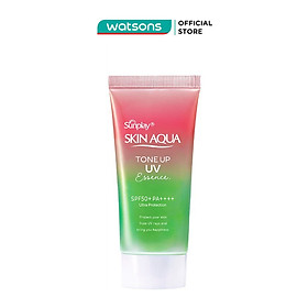 Tinh Chất Chống Nắng Sunplay Skin Aqua Tone Up UV Essence Happiness Aura Rose SPF50+ PA++++ 50g