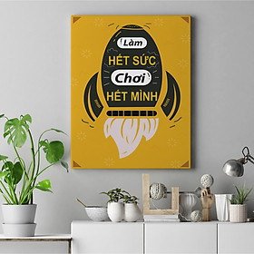 Mua Tranh canvas sologan văn phòng tạo động lực làm việc Nhiều mẫu lựa chọn  vải canvas căng khung gỗ    có sẵn đinh móc treo tranh dễ dàng