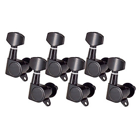 6x Acoustic Electric Guitar String Tuning Pegs Machine Heads Tuners 6R Black