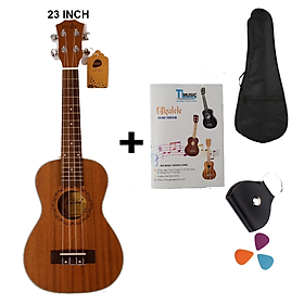 Đàn Ukulele Soprano – Concert gỗ tự nhiên tổng hợp – Kèm nhiều phụ kiện