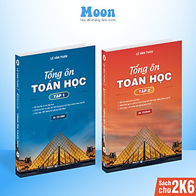 Hình ảnh Combo 2 Sách ID Tổng Ôn Toán Học Lớp 12 tự học luyện thi thpt quốc gia môn toán 2023 Moonbook