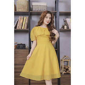 Váy Tơ Óng Màu Vàng 23V011 Cao Cấp Pi Style