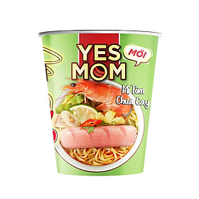 Thùng 24 Ly Mì Tôm Chua Cay Xúc Xích Yes Mom (76G x 24 Ly)