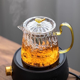 Mua (HÀNG ĐẸP) Ấm rót pha trà thuỷ tinh chịu nhiệt