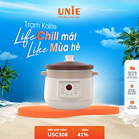 Nồi kho hầm đa năng UNIE USC308, lòng nồi gốm tử sa cao cấp, dung tích 3L, 8 chức năng nấu đa năng, bảo hành 12 Tháng - hàng chính hãng