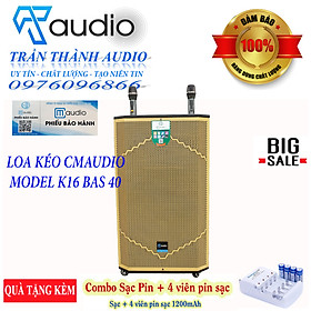 Mua Loa kéo bluetooth Model K-16 bass 40 hàng chính hãng nhập khẩu 2023  tặng bộ sạc pin và pin gắn mic 1200mah