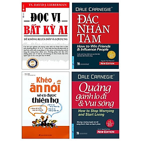 Combo Đắc Nhân Tâm (Khổ Lớn) + Đọc Vị Bất Kỳ Ai + Quẳng Gánh Lo Đi Và Vui Sống + Khéo Ăn Nói Sẽ Có Được Thiên Hạ - Bản Mới (Bộ 4 Cuốn)