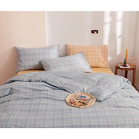 Set Cotton living Kẻ Hàng Nhập Khẩu Cao Cấp 4 Món