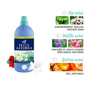 Nước xả vải đậm đặc hương nước hoa Ý Felce Azzurra hương hoa Lily và xạ hương trắng 1.025 L