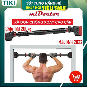 Xà Đơn Treo Tường Gắn Cửa Đa Năng Độ Dài Tùy Chỉnh Giúp Bạn Tập Gym, Tập Cơ Bụng, Cơ Vai, Cơ Xô 60-120Cm - Chính Hãng miDoctor (Màu Ngẫu Nhiên)