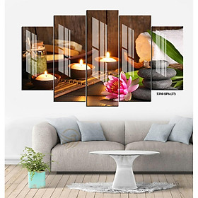 Mua Tranh treo tường trang trí Spa 5 tấm 3D/gỗ MDF Hàn Quốc chống ẩm mốc  mối mọt