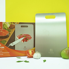 Mua Thớt inox cao cấp 304- size 33 5x23cm   kháng khuẩn  chống ẩm mốc  thớt nhà bếp Fc - Hàng Việt Nam sản xuất