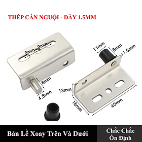 Bản Lề Trục Xoay KUNBE Cánh Gỗ Dạng Trục Xoay 360 Phù Hợp Lắp Đặt Cửa Tủ, Kệ, Nội Thất Tiện Lợi