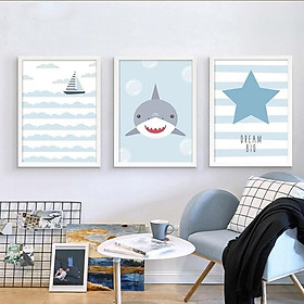 Mua 7 SET TRANH CHỦ ĐỀ BIỂN TREO TƯỜNG  ĐỂ BÀN   KHUNG GỖ TỰ NHIÊN