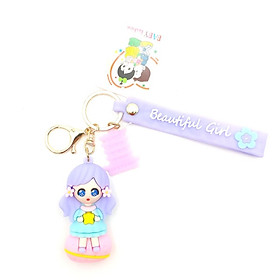 Móc Khóa Beautiful Girl 36 - Tóc Tím