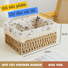 Mua Vải Dùng Để Lót Rổ Cói ANKAN  Giỏ Đựng Đồ  Đựng Trái Cây  Chụp Ảnh Decor (Giá chỉ phần vải)