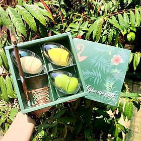 Set 3 Mút Tán Nền Có Chân Đựng Mút Tặng Kèm Chì Xé Kẻ Chân Mày