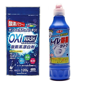 Combo 01 Túi Hộp bột giặt tẩy đa năng Oxy Wash + 01 Chai nước tẩy ố