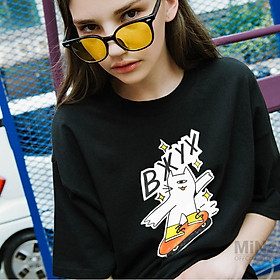 ÁO THUN KIỂU UNISEX AOMI BKYX TAY NGẮN TAY LỠ NAM NỮ GIA ĐÌNH CẶP ĐÔI CHẤT LƯỢNG CAO