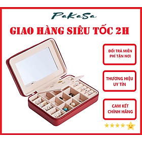 Mua Hộp Đựng Trang Sức Bằng Da PU Có Gương Nhiều Màu Lựa Chọn PaKaSa - Hàng Chính Hãng
