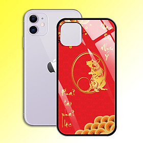 Ốp Lưng Họa Tiết Mạ Màu Vàng Ánh Kim cho điện thoại Iphone 11 - 0377 7985 MOUSE05 - Phát Tài Phát Lộc - Hàng Chính Hãng