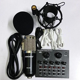 Mua Combo Soundcard V8 + Mic Karaoke Livetream BM 900  Có AutoTune Chuẩn Phòng Thu