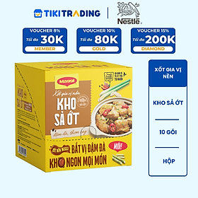 Hộp 10 gói Xốt gia vị nền Maggi Kho sả ớt