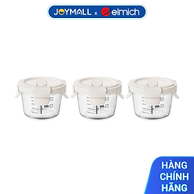 Bộ 3 Hộp Thủy Tinh Bảo Quản Thực Phẩm Cho Bé Elmich BabyCare EL0006 EL0027, Hàng Chính Hãng -JoyMall