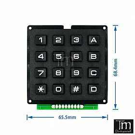 Mua Bàn Phím Công Nghiệp Ma Trận Nhựa Cứng 3x3 4x4 Keypad