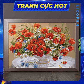 Mua Tranh Tô Màu Theo Số - Tranh Tĩnh Vật Hoa Đồng Tiền - MS212