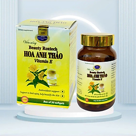 Viên uống đẹp da Hoa anh thảo, 30 viên, hỗ trợ giảm sạm da, nám, chống oxy hóa