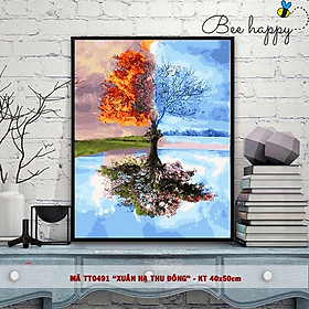 Mua Tranh Sơn Dầu Số Hóa Phong Cảnh BEE HAPPY Tranh Số Hóa Mã Tranh TT0491