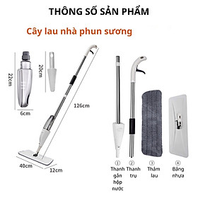 Mua Cây lau nhà phun sương  chổi lau nhà thông minh quay 360 độ  cay lau nhà có bình xịt phun sương