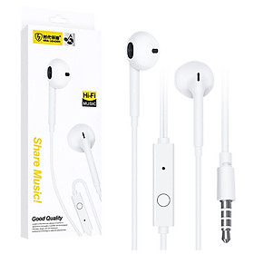 Tai nghe có dây nhét tai Viniel S11 Super Bass cho IPHONE/IPAD/SAMSUNG/Android (trắng) - Hàng chính hãng