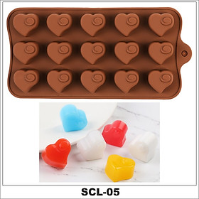 Mua Khuôn Silicon Làm Bánh Socola Thạch Râu Câu 3D HÌNH TIM Chịu Nhiệt Độ Cao