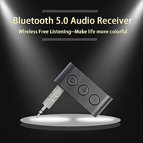Wireless AUX Bluetooth Receiver Kit 3.5mm Output Built-in Microphone for Home Audio