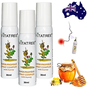 Combo 3 Chai Vitatree Keo Ong Super Propolis Spray Complex Giúp Tăng Cường Hệ Miễn Dịch - Chống Vi Khuẩn, Viêm Họng, Viêm Nướu Và Giảm Ho, Cảm...