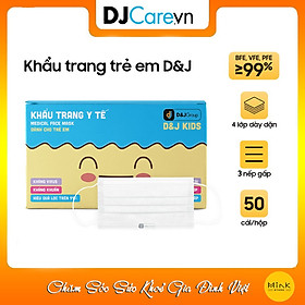 HỘP - DJ KID - khẩu trang y tế trẻ em kháng khuẩn 3 lớp D&J Kid 50 cái hộp