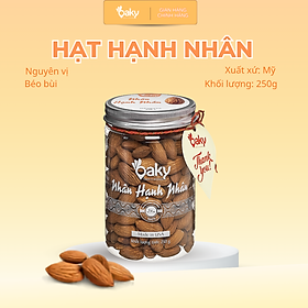 Hạt Hạnh Nhân Oaky 250g (Size Nhỏ) - Nhập Khẩu Mỹ, Ăn Vặt Healthy, Giàu Dinh Dưỡng Tự Nhiên