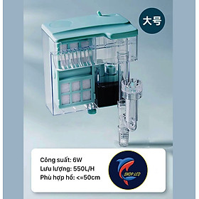 Lọc thác hồ cá có lọc váng xoay - lọc thác cho bể cá cảnh - hồ thủy sinh - Lọc treo mini hồ cá - shopleo